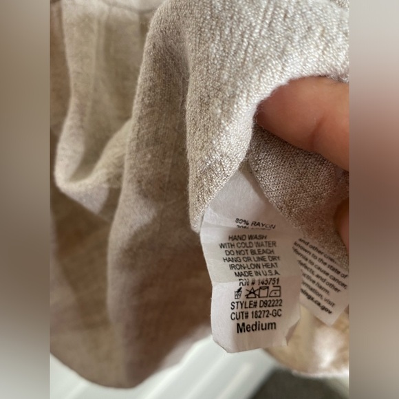 Vintage Linen Tiered Boho Mini Dress - Picture 3 of 3